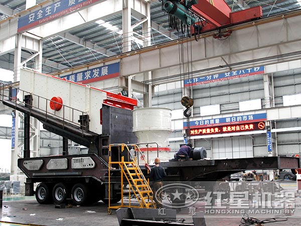 半掛車(chē)圓錐破流動(dòng)磕石機(jī) 半掛車(chē)圓錐破流動(dòng)磕石機(jī)