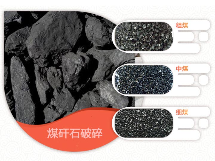 煤矸石破碎前后 煤矸石破碎前后