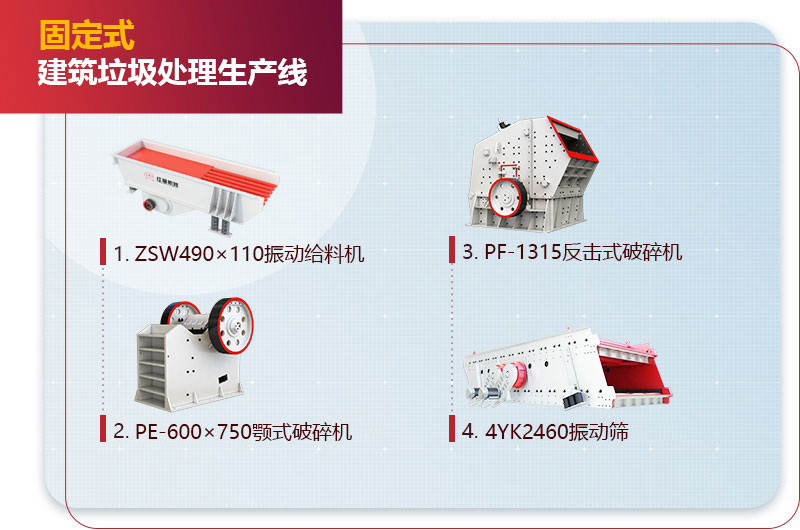 固定式建筑垃圾處理生產(chǎn)線(xiàn)流程圖 固定式建筑垃圾處理生產(chǎn)線(xiàn)流程圖