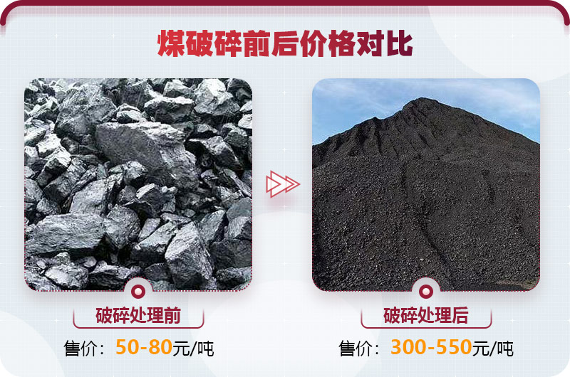 煤炭破碎前后對(duì)比 煤炭破碎前后對(duì)比