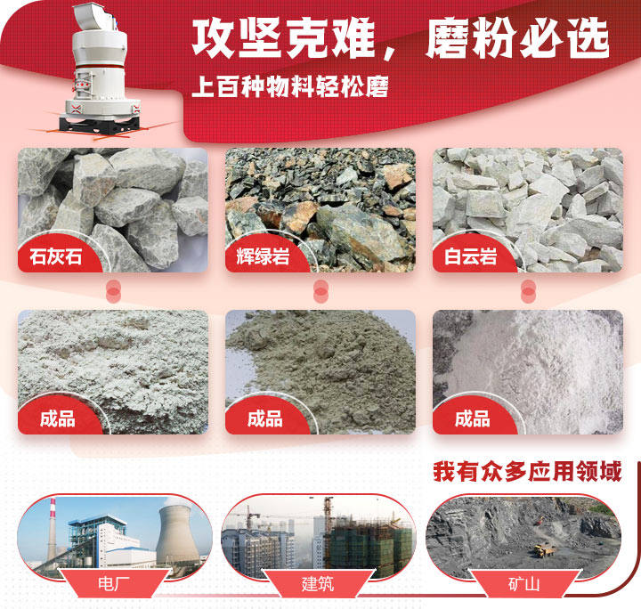 雷蒙磨粉機(jī)適用于多種礦石物料制粉處理 雷蒙磨粉機(jī)適用于多種礦石物料制粉處理